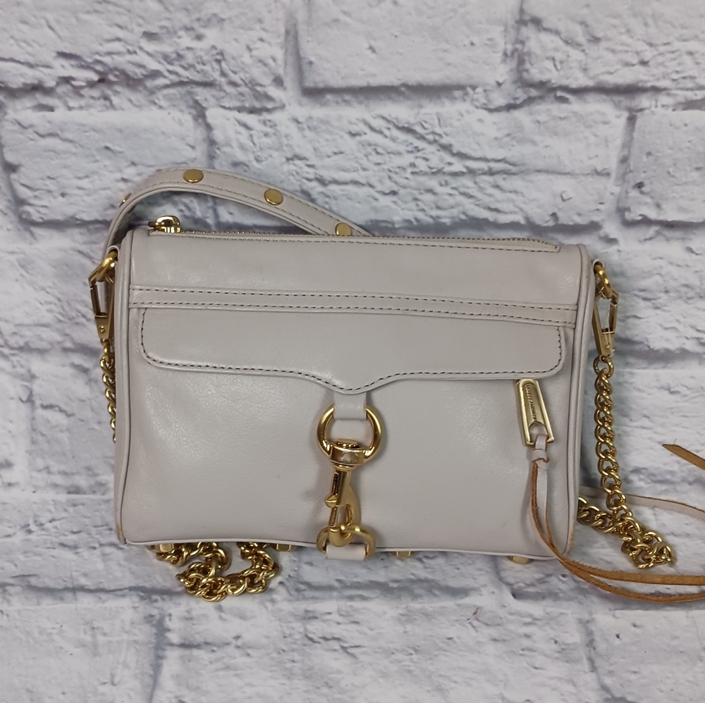 Rebecca Minkof beige leather crossbody bag - Picture 10 of 10